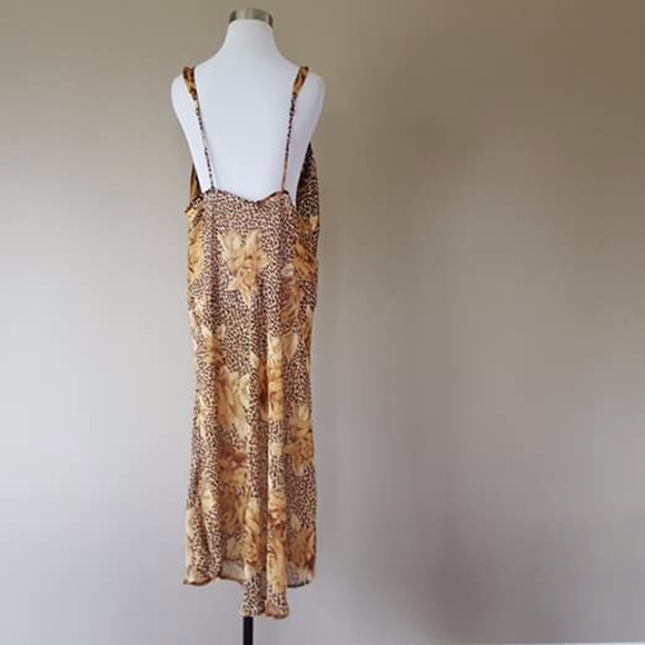 1X Night Gown Sheer Leopard Print w/FancyFur Balls - Picture 2 of 6